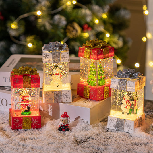 Christmas Crystal Ball - Gift Box Lights