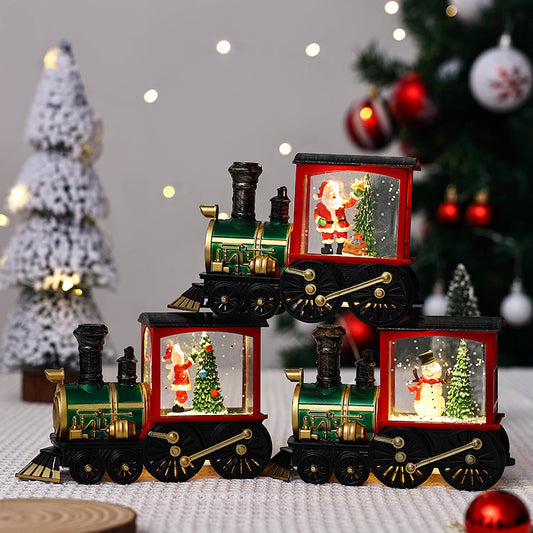 Christmas Gift Train Decoration - Small Night Lamp